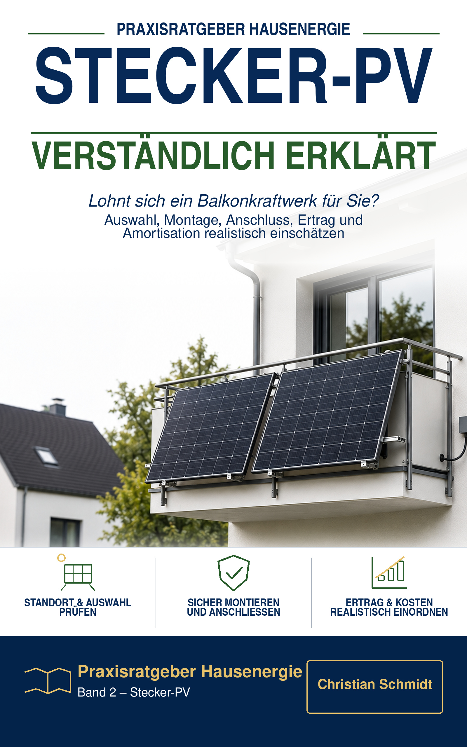 Cover des Praxisratgebers Stecker-PV verständlich erklärt